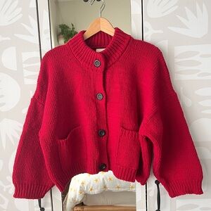 Babaa no 23 cardigan in cereza